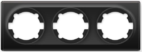 Рамка универсальная OneKeyElectro Florence 3-м. черный картинка